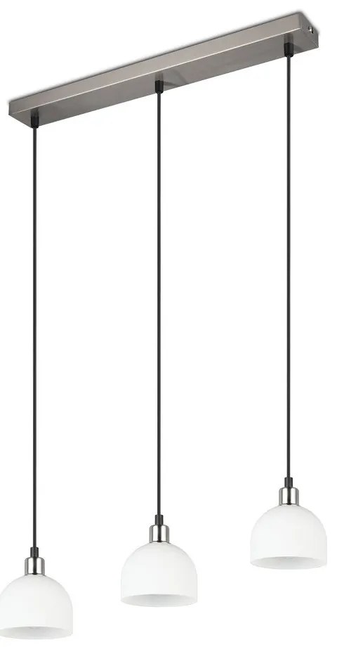 Fehér-ezüstszínű függőlámpa üveg búrával Molly – Reality