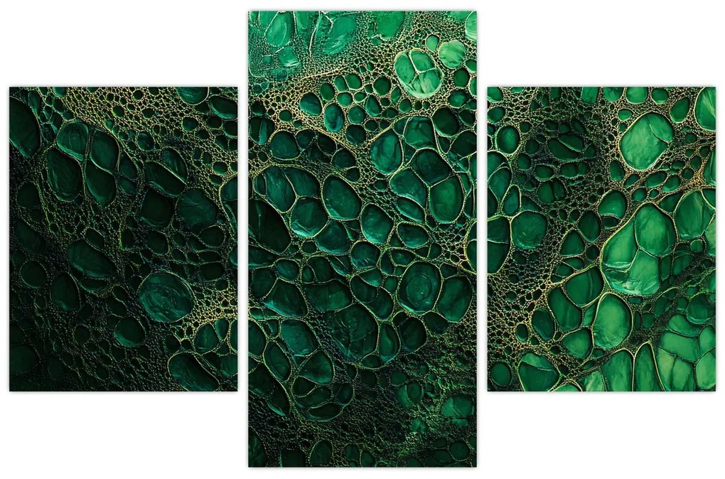 Kép - Zöld mikroszkópos kép (90x60 cm)