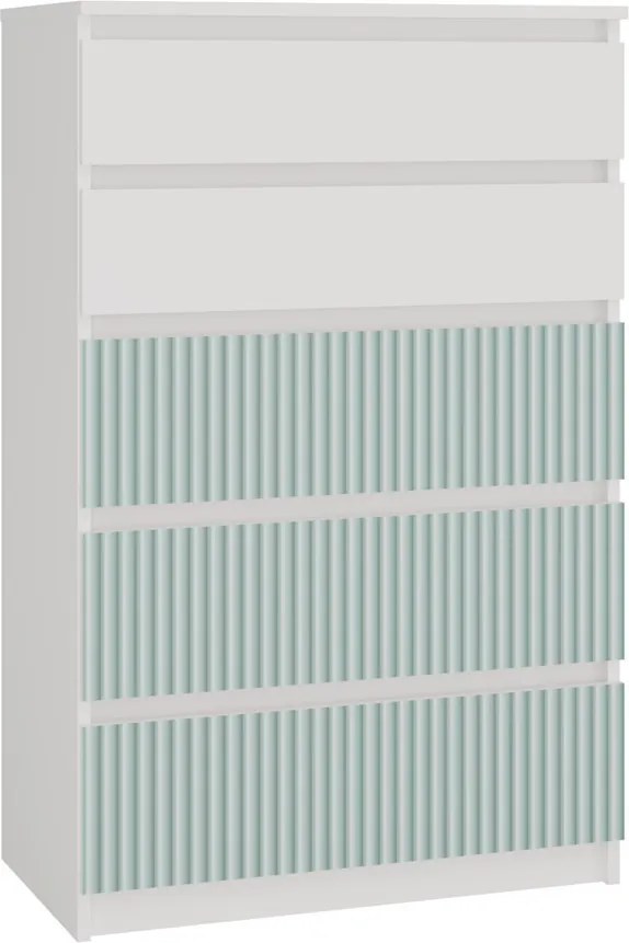 MIX M5 ARTEO komód 109, 70x109.5x40 cm, fehér-mentazöld