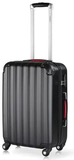 monzana® Utazóbőrönd L 39x25x60 cm - fekete