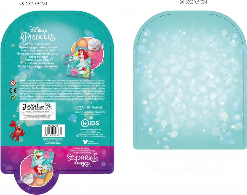 Disney Hercegnők, Ariel Curious gyerek kötény 2 darabos szett