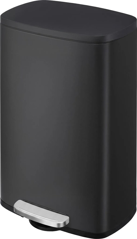 SONGMICS pedálos konyhai szemetes, 50L, lágy záródás, fekete