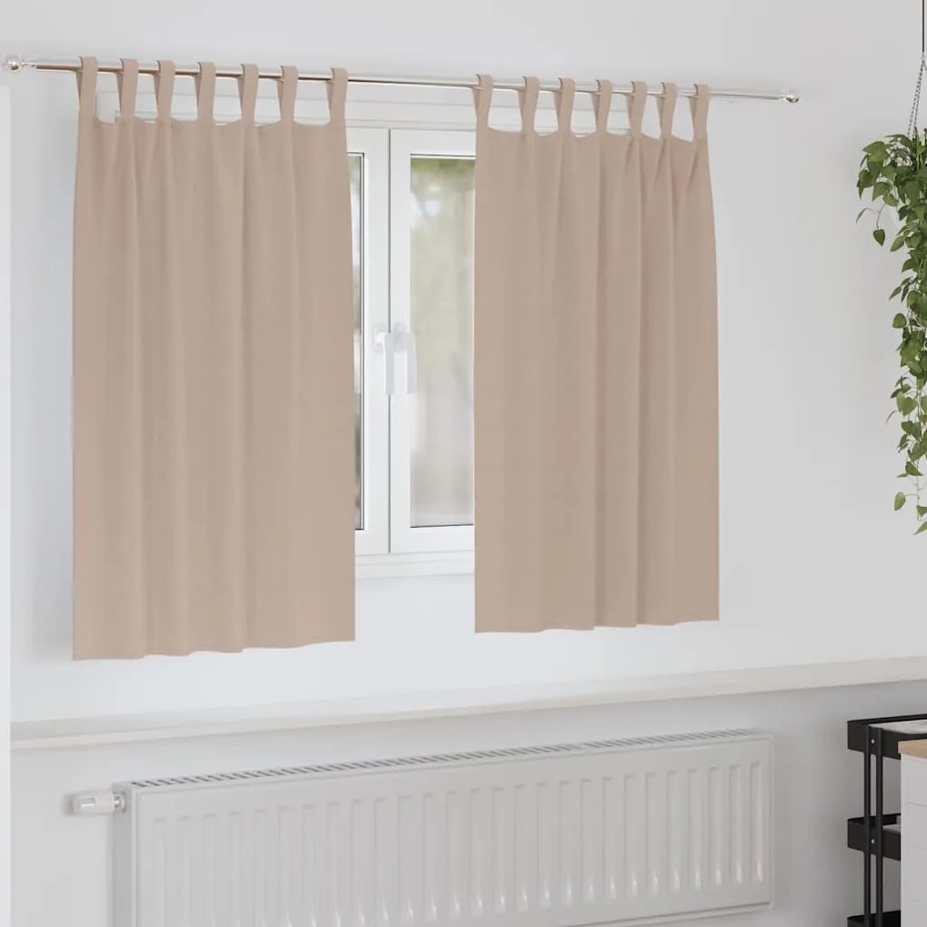 Függönyök függönyökkel 2 pcs Tópszínű 140x140cm Poliészter
