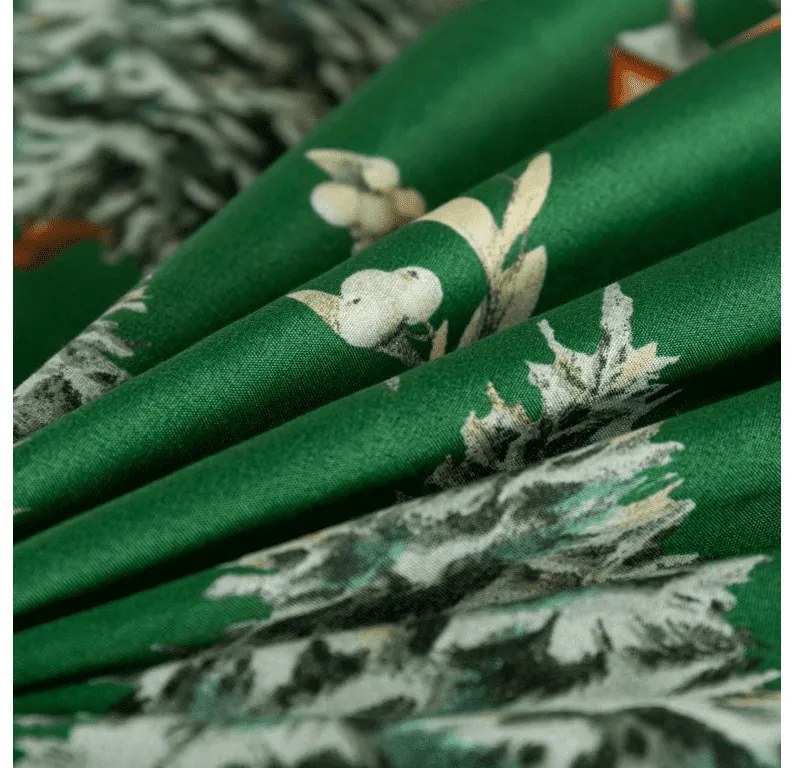 Mikroszálas ágyneműhuzat GREEN CHRISTMAS zöld Ágyneműhuzat mérete: 70 x 90 cm | 140 x 200 cm