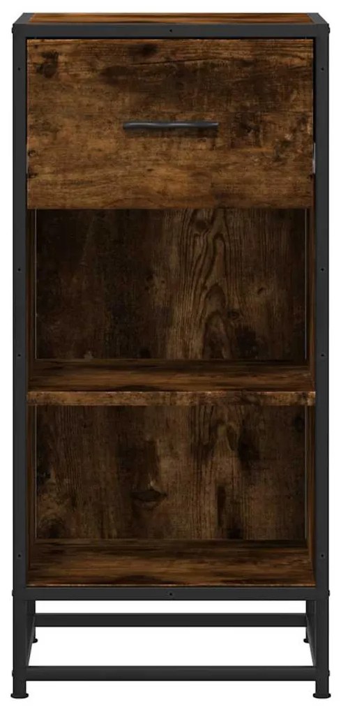 füstös tölgy színű szerelt fa tálalószekrény 35,5 x 35 x 76 cm