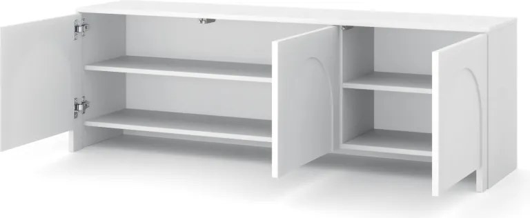 ARCO AR02 3 ajtós TV-állvány, fehér/fehér