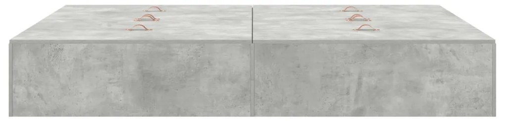 Tárolóágykeret Beton Szürke 160x200 cm