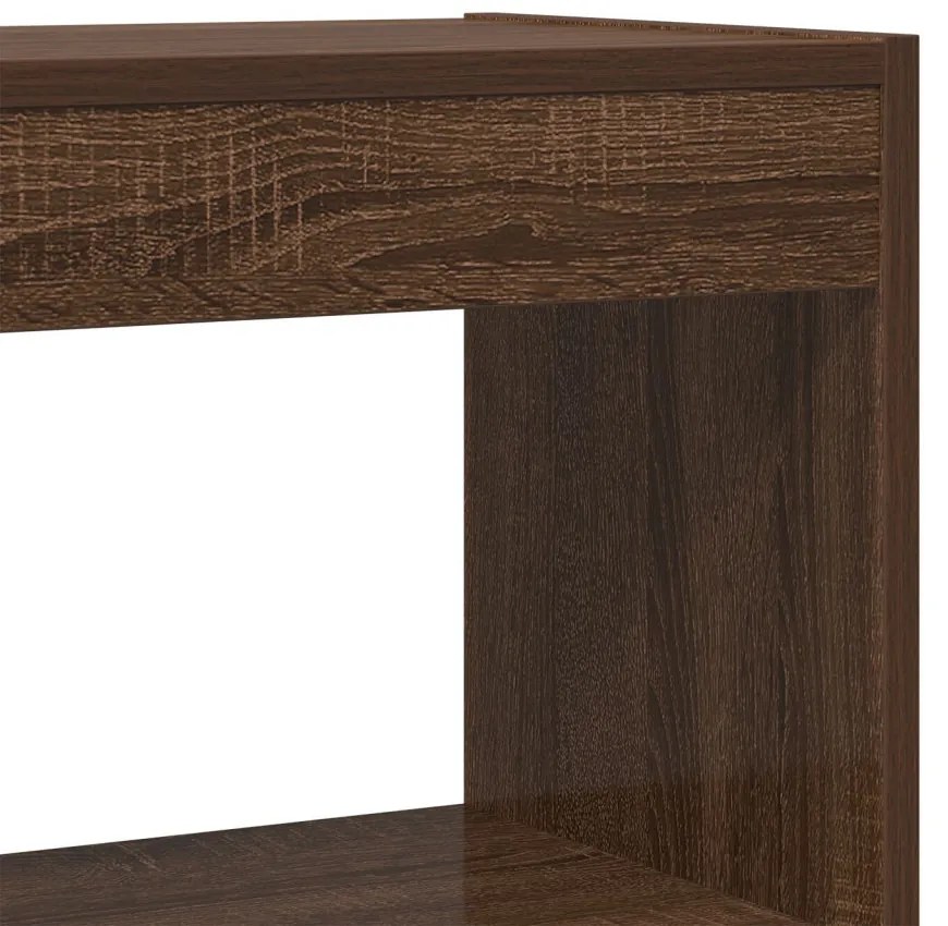 Könyvespolc Barna tölgy Mérnöki fa 100 x 30 x 198 cm