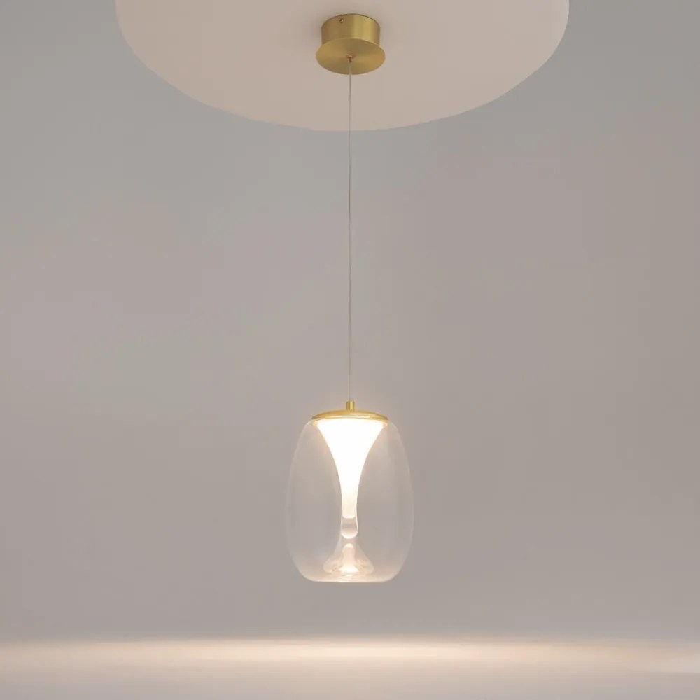 MAYTONI MOD282PL-L8G3K1 SPLASH Modern Függesztett Lámpa Átlátszó, Arany LED IP20