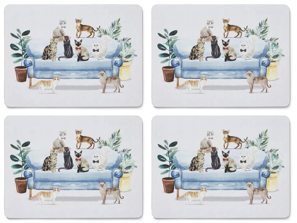 Tányéralátét és poháralátét szett 8 db-os Curious Cats – Cooksmart ®