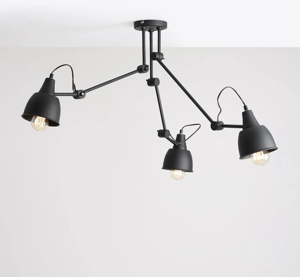ALDEX 842PL_E AIDA Loft Mennyezeti Lámpa Fekete E27 IP20