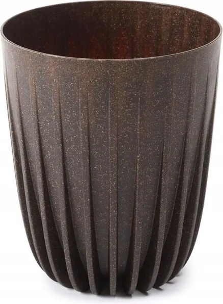Virágtartó betéttel barna sötét 25 cm Mira Eko