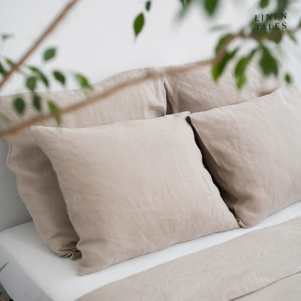 Krémszínű egyszemélyes kenderrost ágyneműhuzat 140x200 cm – Linen Tales