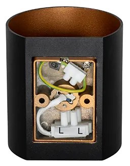 Modern fali lámpa fekete rézzel - Sabbio