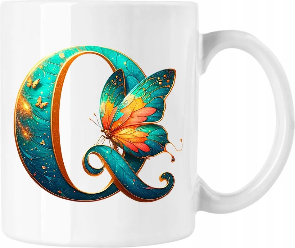 Bögre Betű Pillangó Név Színes 9 Fehér 330ml