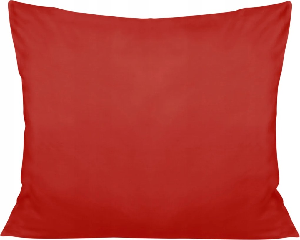 Pamut-szatén párnahuzat 50x60 egyszínű piros