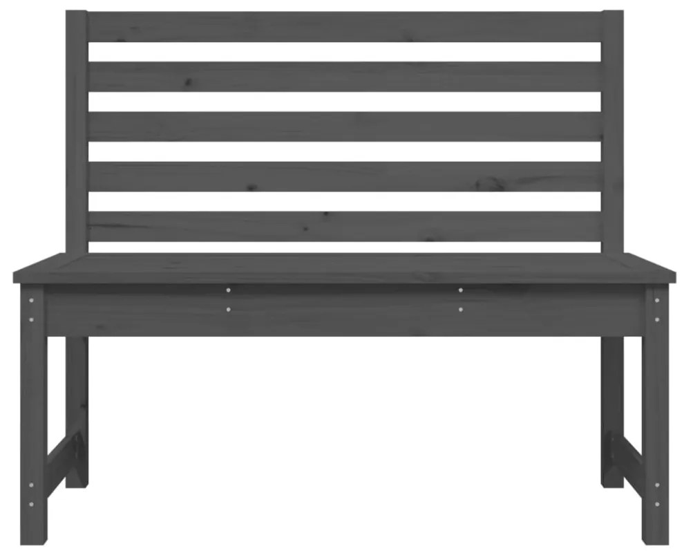 szürke tömör fenyőfa kerti pad 109 cm