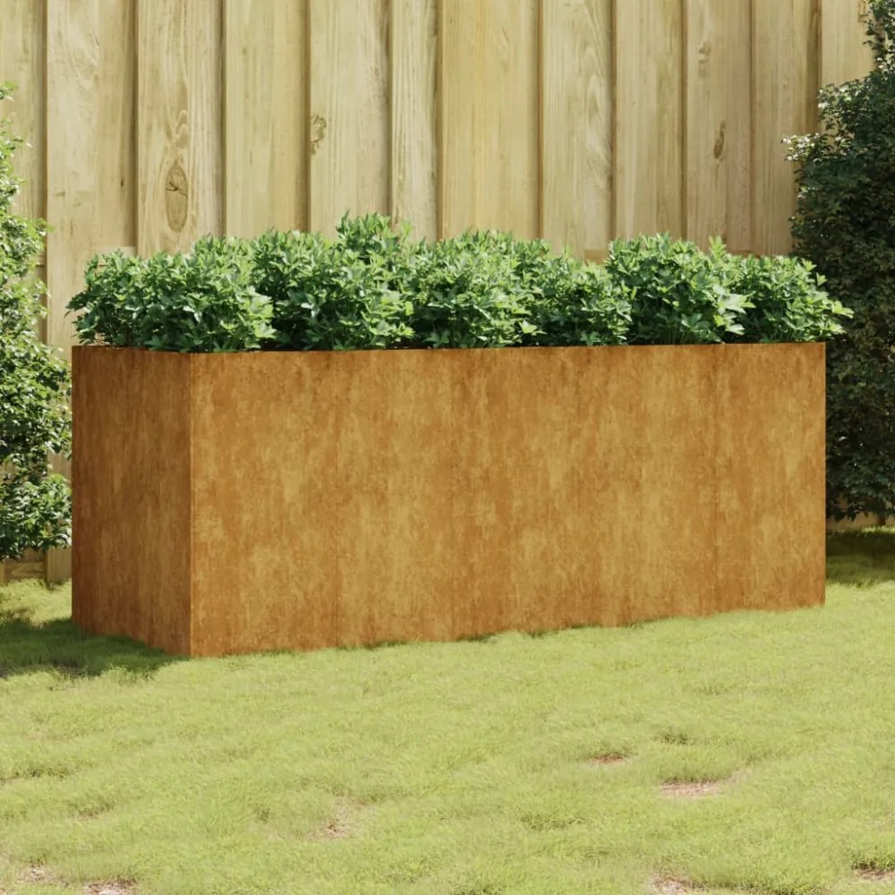 corten acél kerti magaságyás 200x80x80 cm