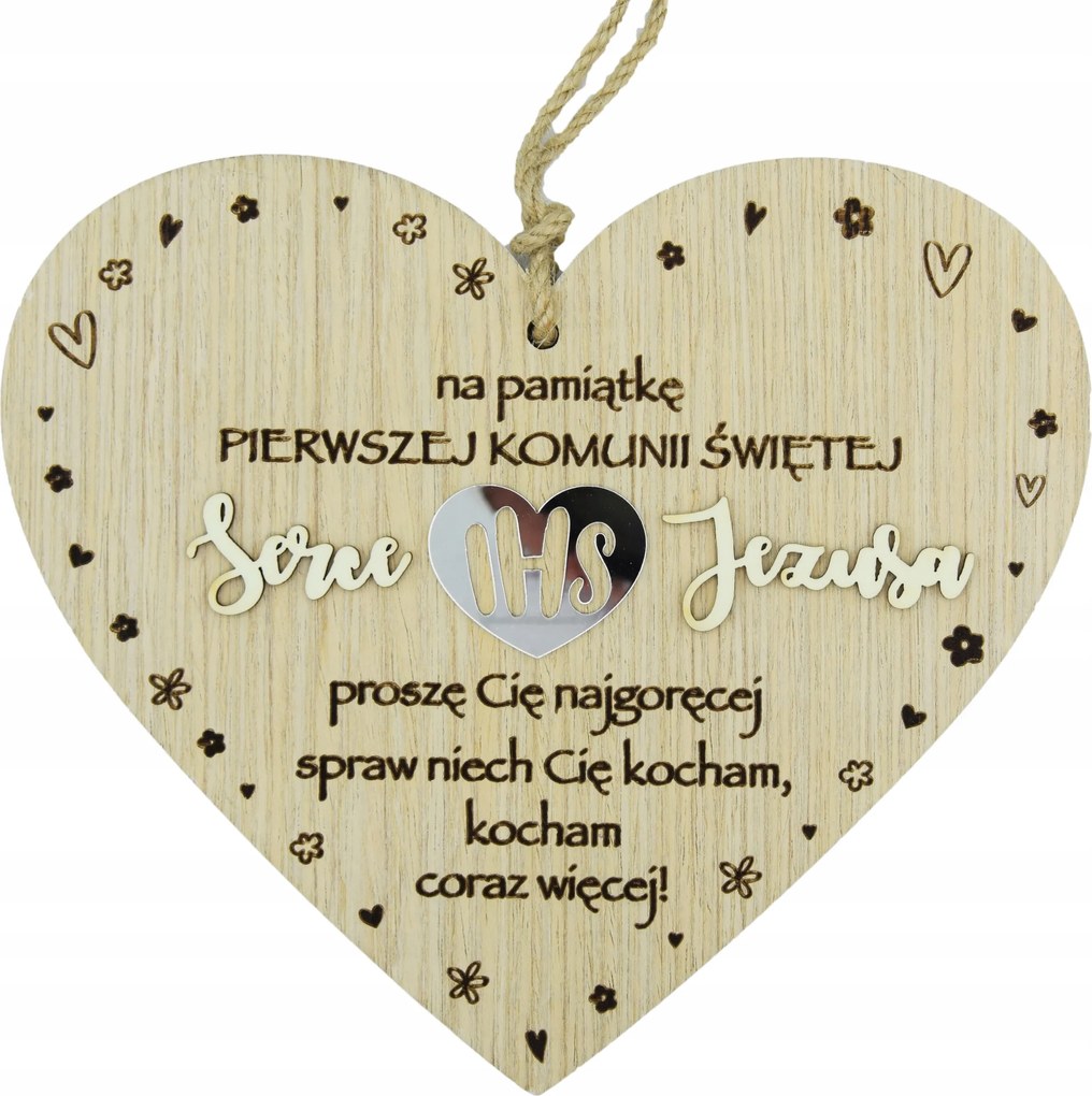 Szív tábla Szentenciával Az Első Szentáldozásra!