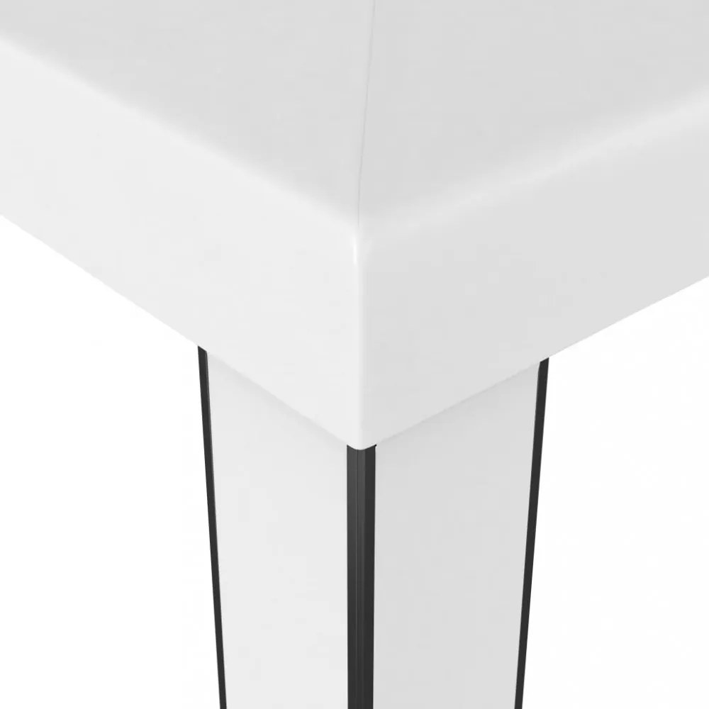 fehér dupla tetős pavilon 3 x 6 m