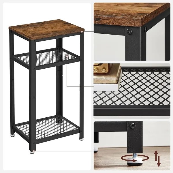 ELDUR kisasztal barna/fekete