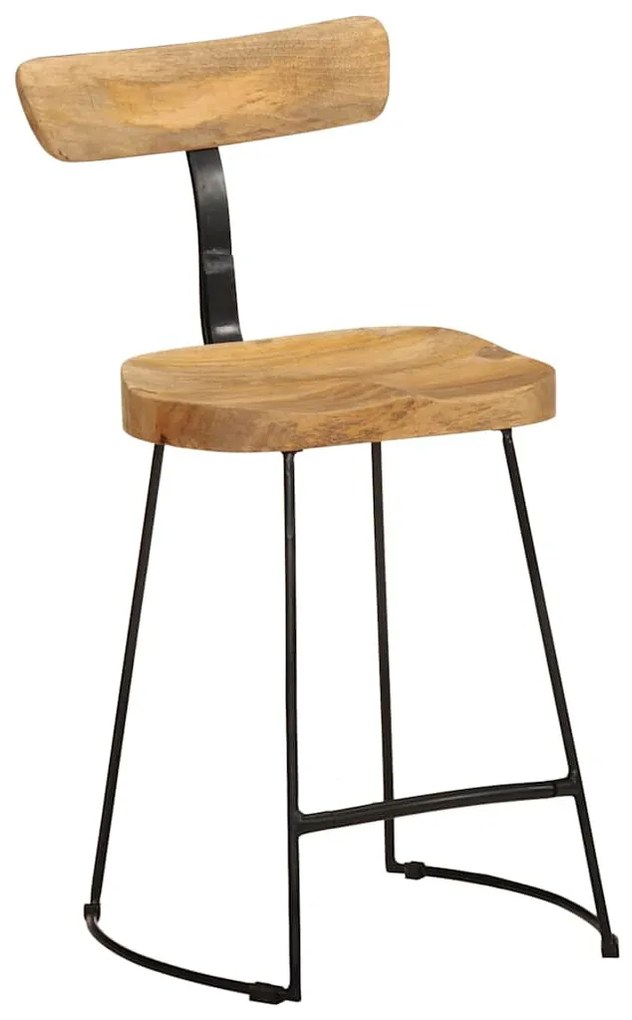 vidaXL Bárszékek 2 db 49x43x79 cm tömör fa Mango