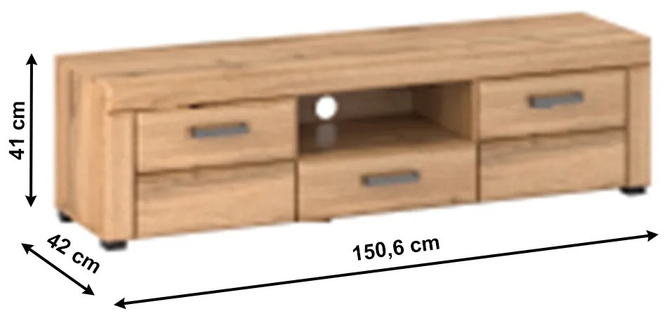 TV asztal Palper P (appalache tölgy). 1034190