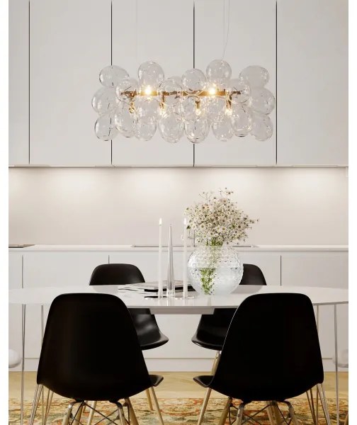 ByRydens 4200880-6509 - Kábeles csillár GROSS BAR 8xG9/4W/230V átlátszó