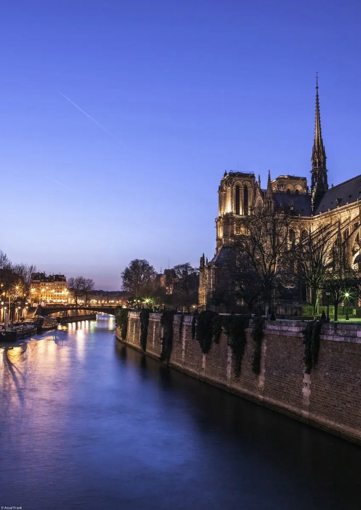 Poszter 29,7x42cm Notre-Dame de Paris éjszaka 2, Assaf Frank