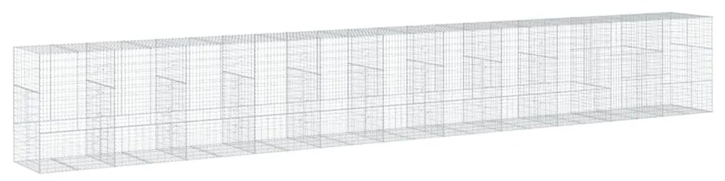 horganyzott vas gabion kosár fedéllel 1100 x 100 x 150 cm