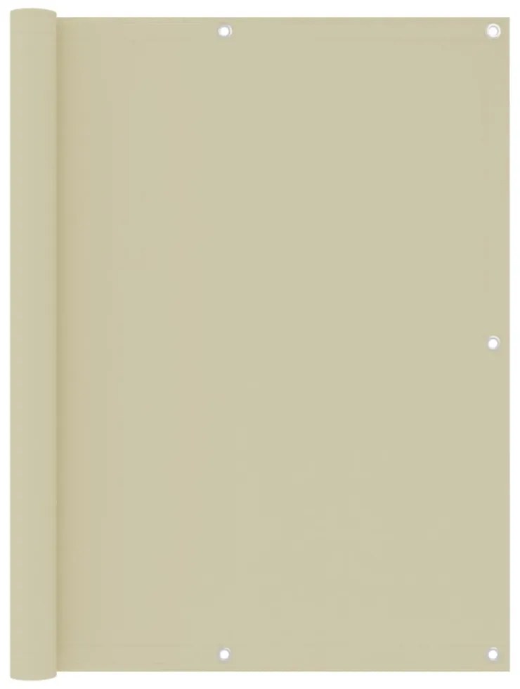 krémszínű oxford-szövet erkélynapellenző 120 x 500 cm