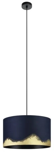 Eglo 39973 - Csillár zsinóron CASUARITA 1xE27/40W/230V átm. 38 cm kék/arany