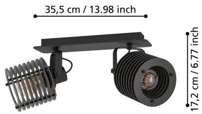 Eglo 900741 - Spotlámpa SEGOVIA 2xE27/40W/230V