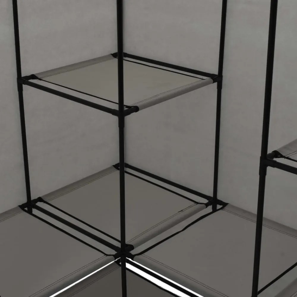 szürke sarokruhásszekrény 130 x 87 x 169 cm