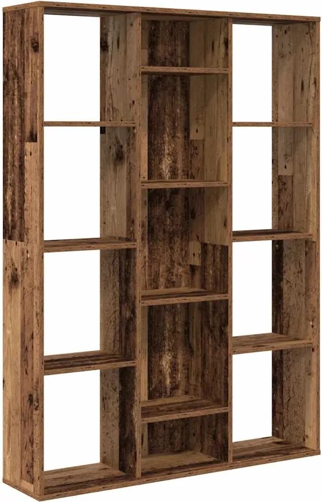 vidaXL antik fa forgácslap térelválasztó/könyvszekrény 100x24x140 cm