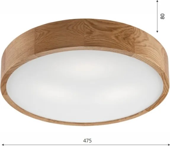 BRILAGI - LED RGBW Dimmelhető mennyezeti lámpa CARVALHO 3xE27/12W/230V tölgy átm. 47,5