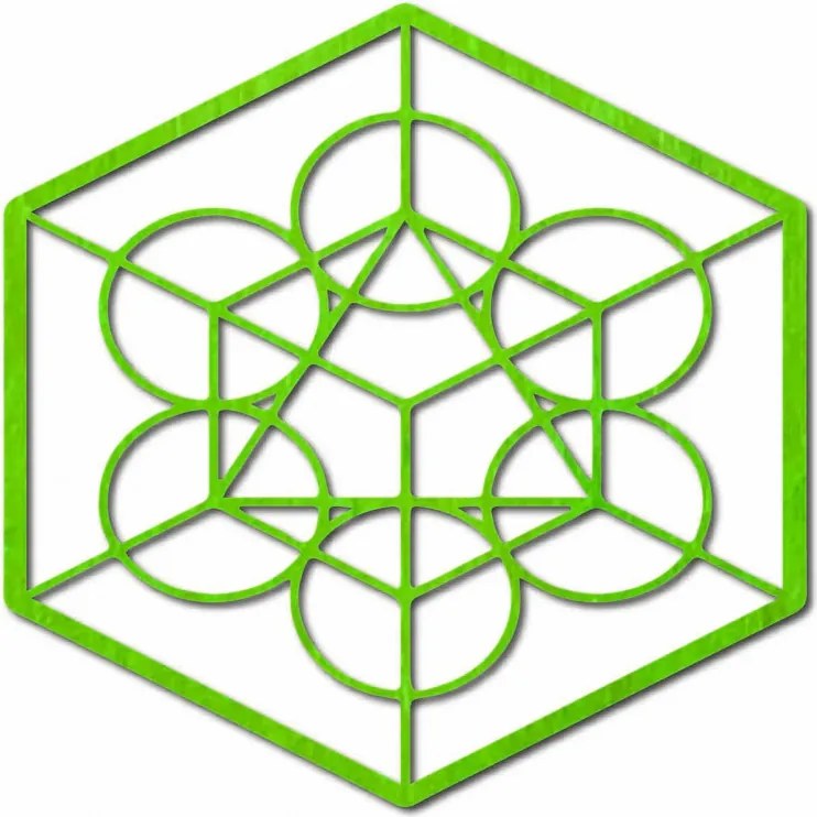 Fából készült geometriai festmény a betakarítás falán