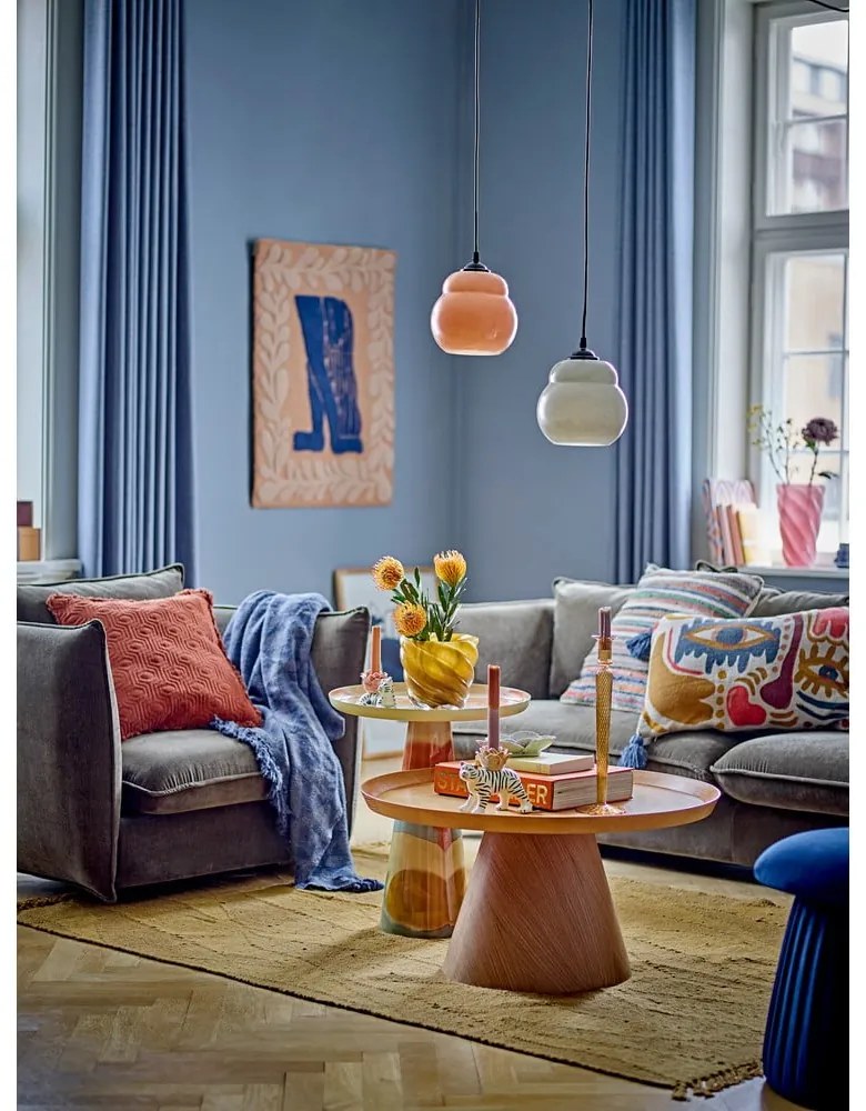 Szürke függőlámpa üveg búrával ø 19 cm Motella – Bloomingville