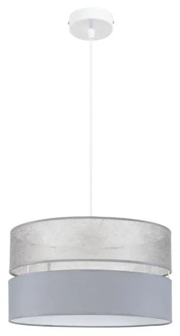 Csillár zsinóron LIMA 1xE27/60W/230V szürke