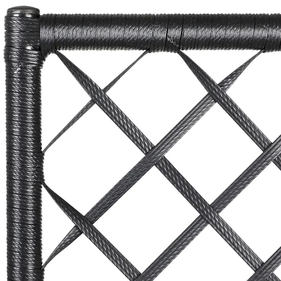 Casaria® Virág box fonott betéttel - fekete