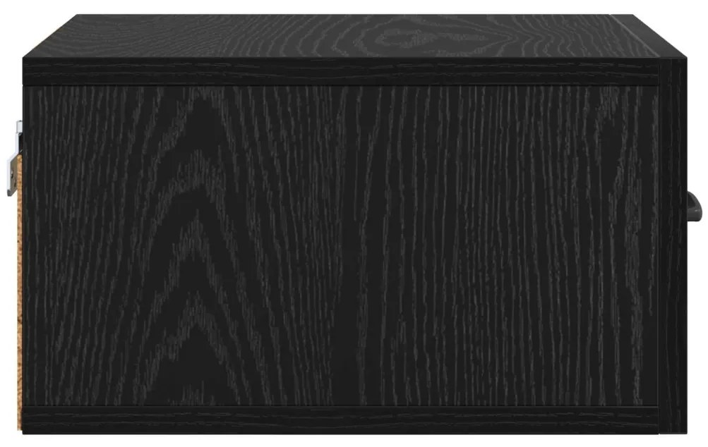 Éjjeliszekrény fiókkal Fekete tölgy 35 x 35 x 20 cm Faanyag