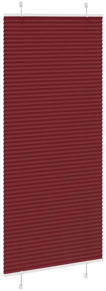 pliszírozott redőny Bordeaux piros 100x200 cm szövetszélesség