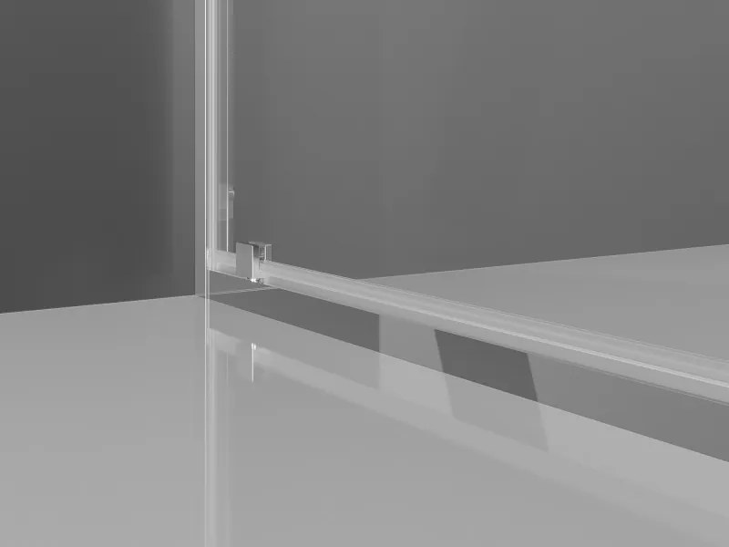 Mexen Exo-BR 90 x 90 cm-es nyitható zuhanykabin, átlátszó, króm - 8181-090-090-01-00
