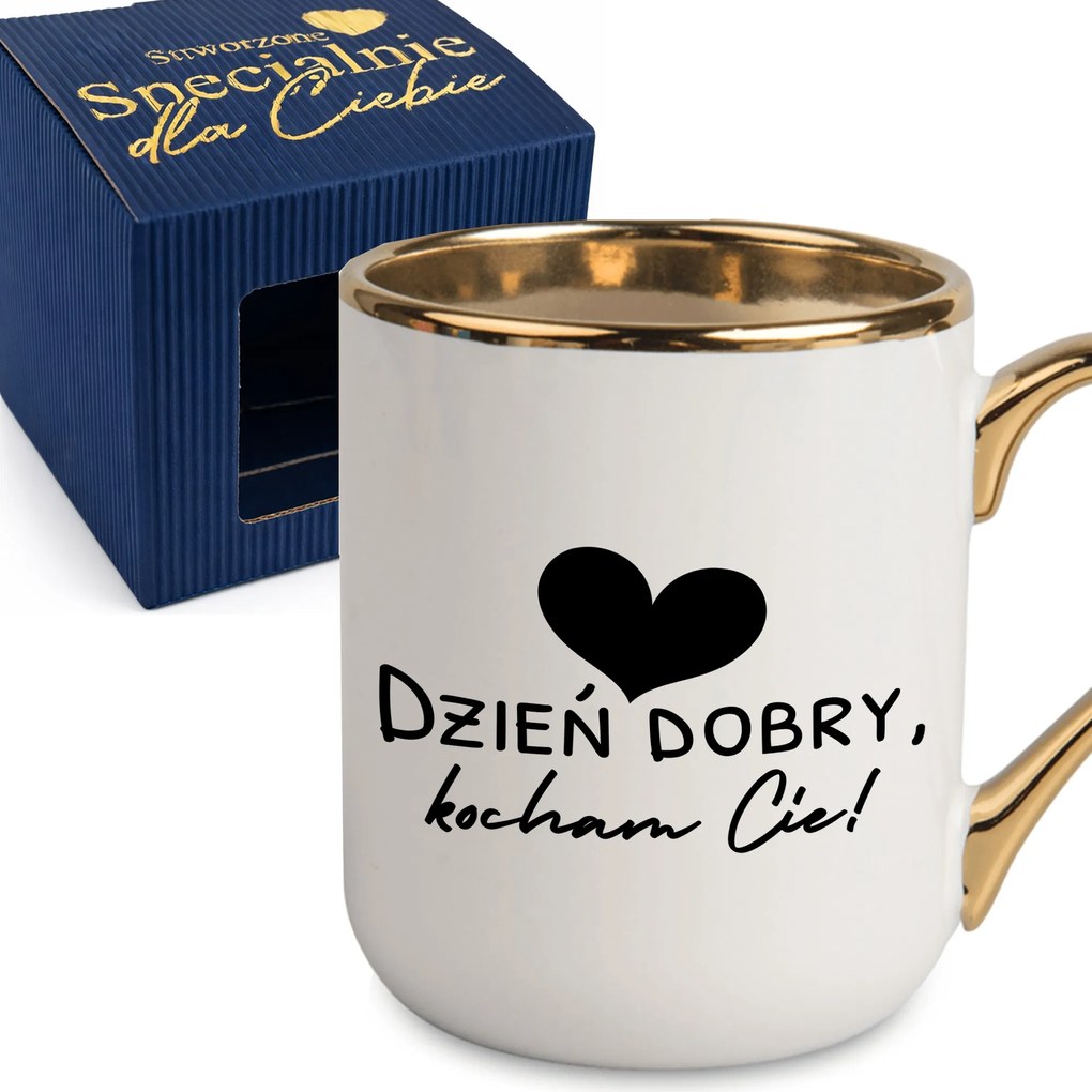 Bögre Elegáns Ajándék Pároknak Jó reggelt, Szeretlek Dekoratív Csomag