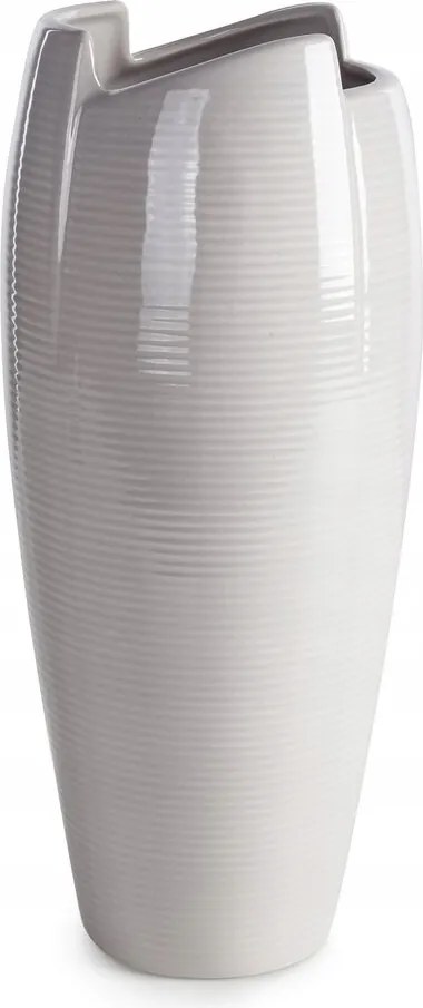 Dekorációs váza 17X39 hamuszürke dolomit fényes