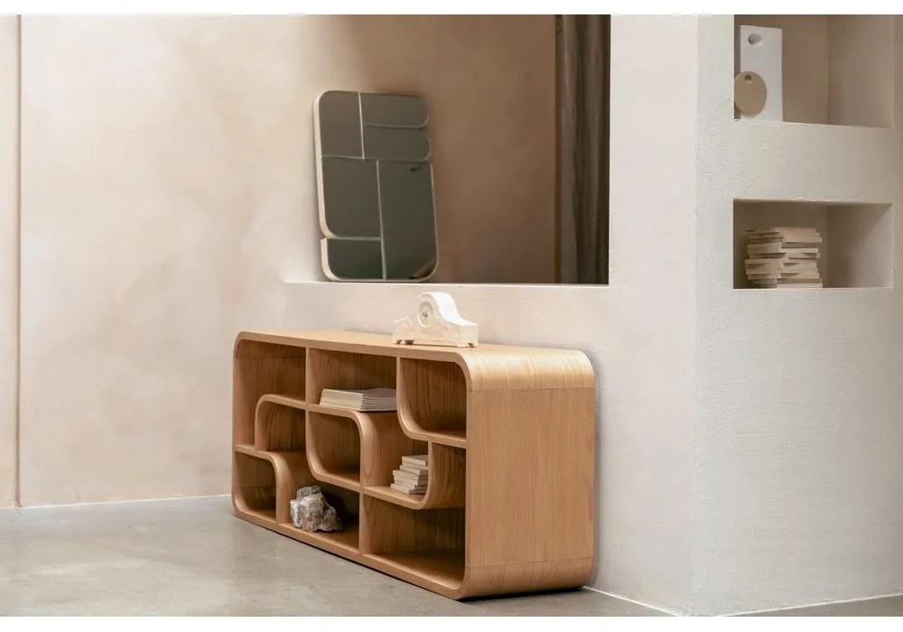 Natúr színű tölgyfa könyvespolc 60x160x35 cm Seven – Zuiver