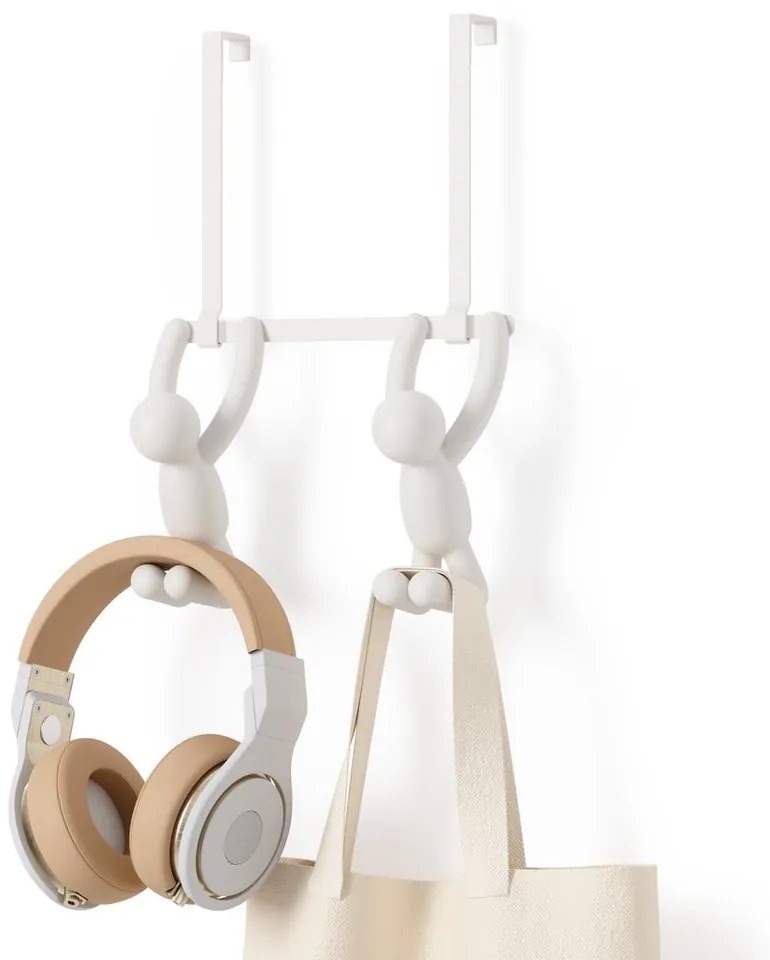 Fehér műanyag ajtófogas 22 cm Buddy – Umbra