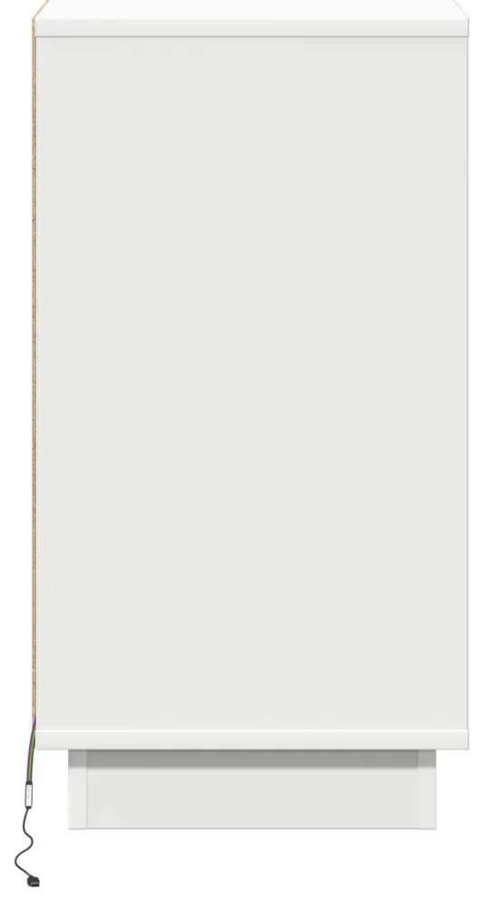 éjjeli szekrény LED világítással, fehér 39x34,5x65 cm szerelt fa