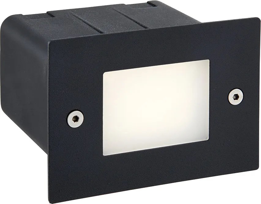 ENDON 78645 SEINA Kültéri Falba Építhető Lámpa Fekete LED IP44