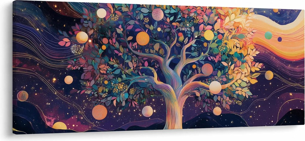 Kép – Lila fa tele energiával (120x50 cm)